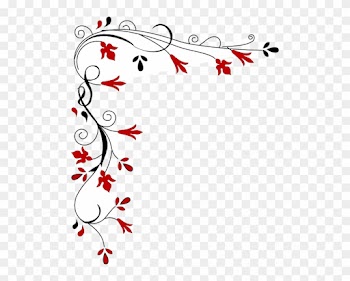 Swirl Border Clip Art - Black And White Floral Border