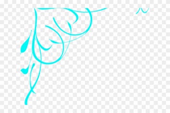 Swirl Clipart Light Blue - Fancy Corner Border Transparent Background