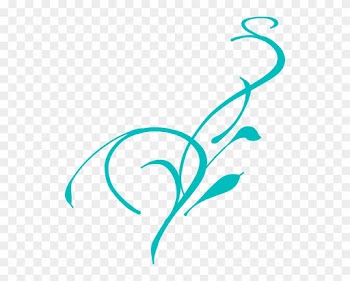 Swirl Clipart Teal - Turquoise Flowers Clip Art