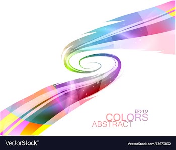Swirl colors on a white vector image