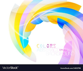 Swirling shape colors scene vector image