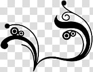 Swirls , black and white abstract painting transparent background PNG clipart