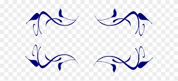 Swirls Border Clipart - Navy Blue Swirl Border