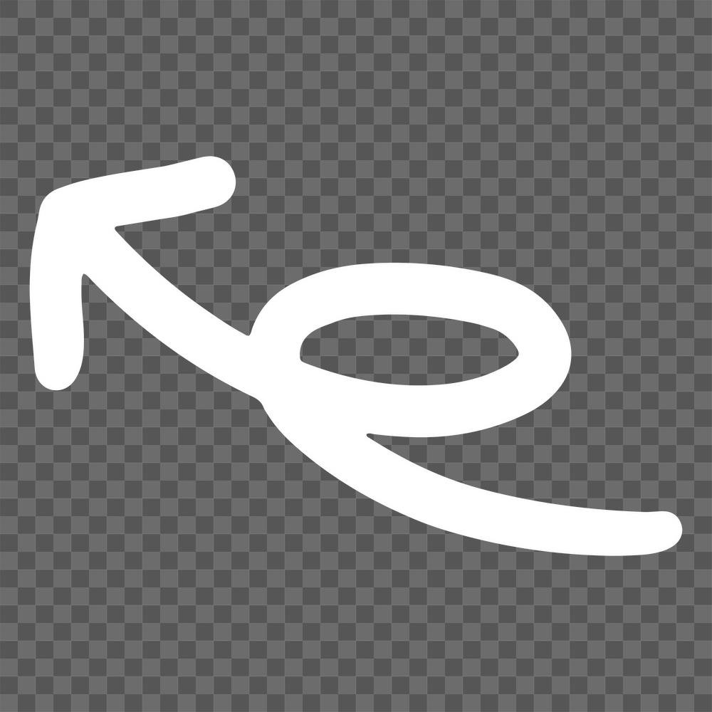 Swirly arrow png, doodle collage | Free PNG - rawpixel