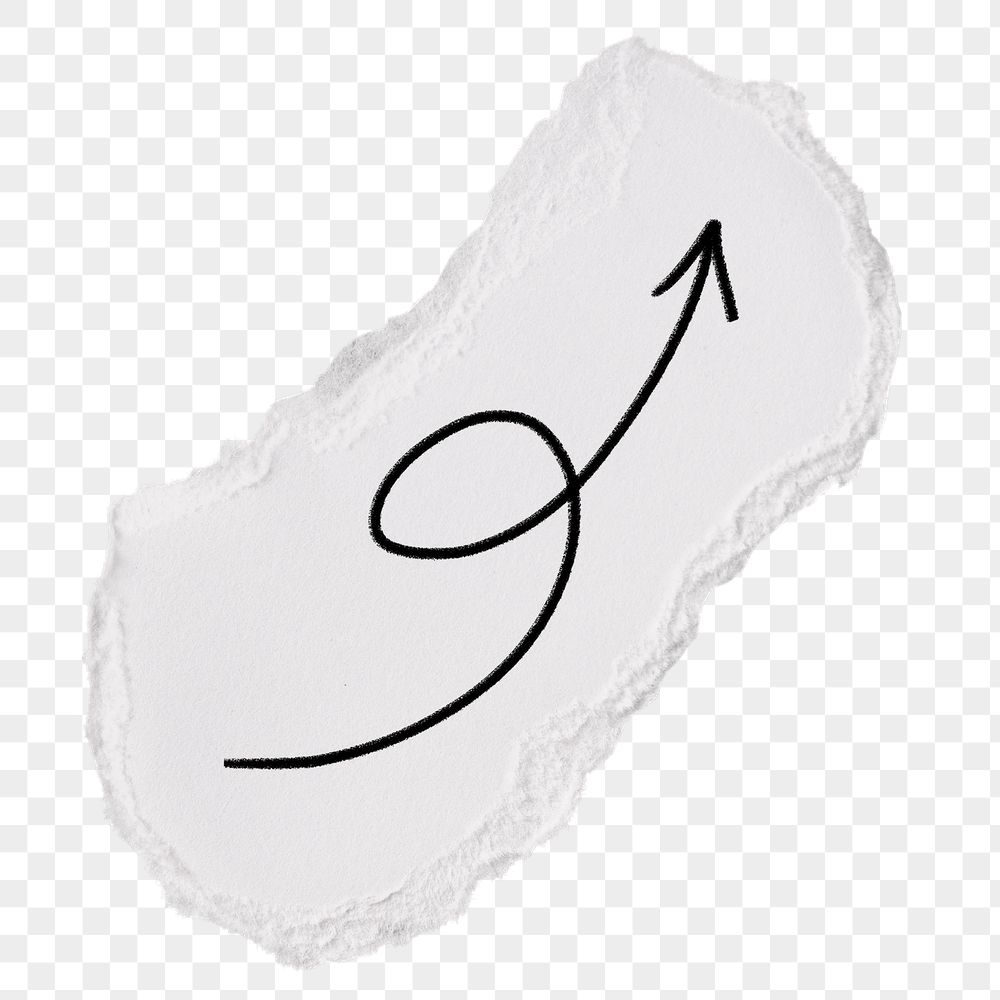 Swirly arrow png doodle sticker, | Free PNG - rawpixel