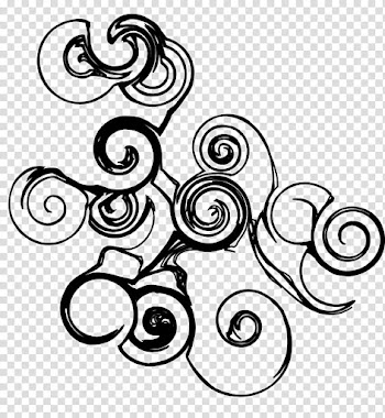 Swirly, black abstract transparent background PNG clipart