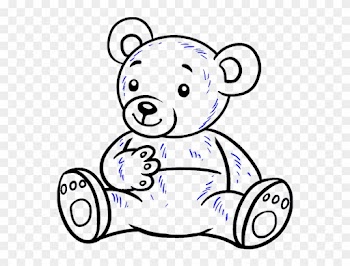 Swirly Lines - Teddy Bear Cartoon Drawing