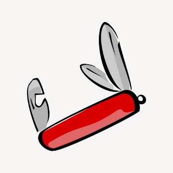 Swiss army knife sticker, weapon | Free PSD - rawpixel