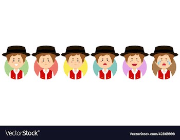swiss avatar with various expression