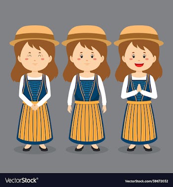 swiss character with various expression