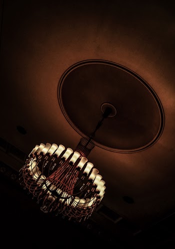 Switched on Uplight Chandelier