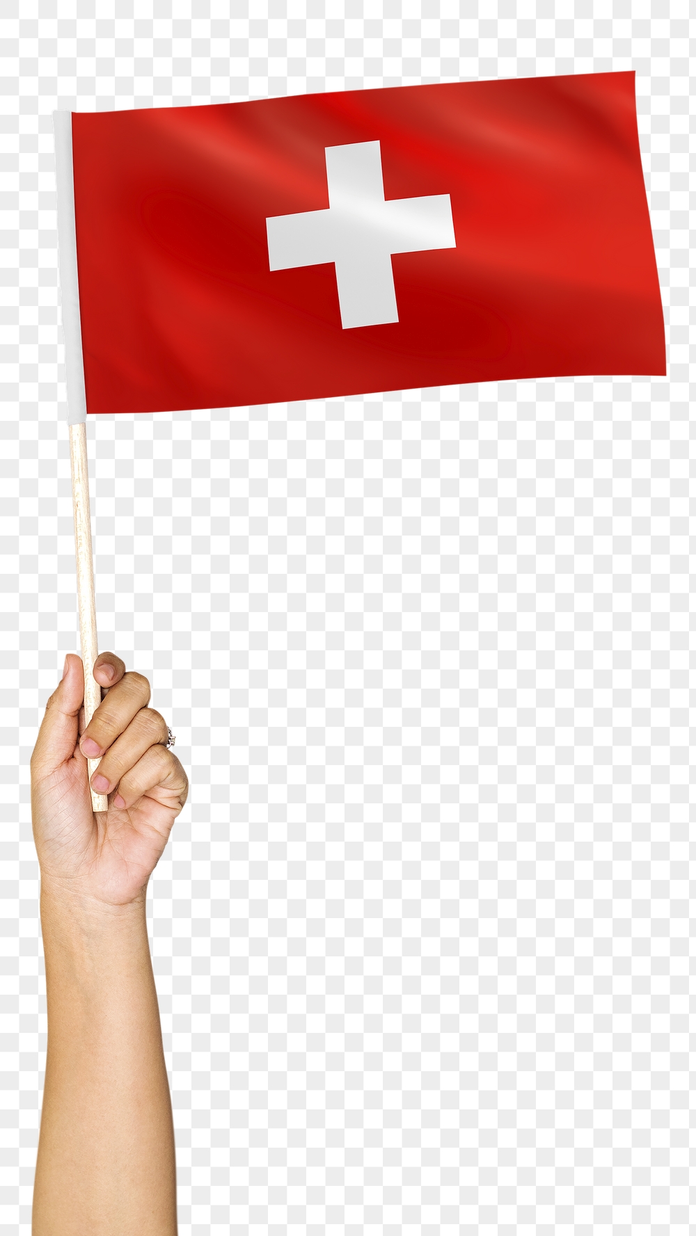 Switzerland's flag png in hand | Free PNG - rawpixel