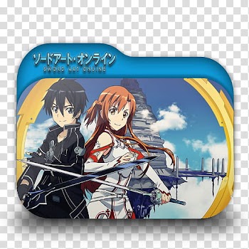 Sword Art Online Anime Folder Icon, Sword Art Online anime transparent background PNG clipart