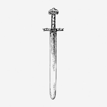 Sword drawing, vintage weapon illustration. | Free Photo - rawpixel