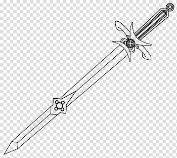 Sword of the Mystical Silver Crystal Base Anime transparent background PNG clipart