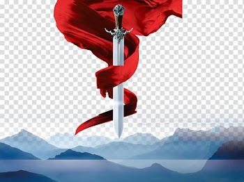 Sword Weapon, Sword and ribbon transparent background PNG clipart