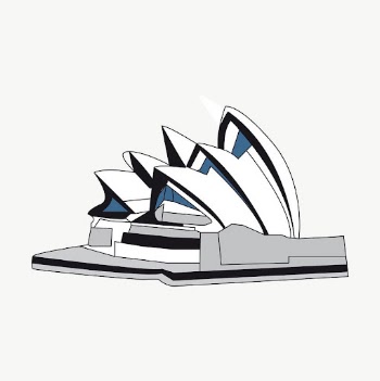 Sydney Opera House clipart, illustration | Free Vector - rawpixel