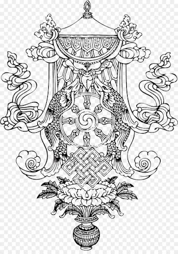 Symbol Ashtamangala Tibetan Buddhism Enlightenment - Buddhism weapons material 