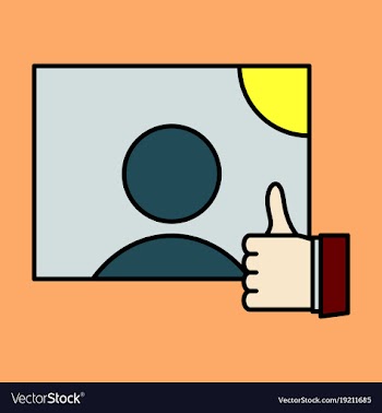 Symbol of finger up thumb up in flat style vector image