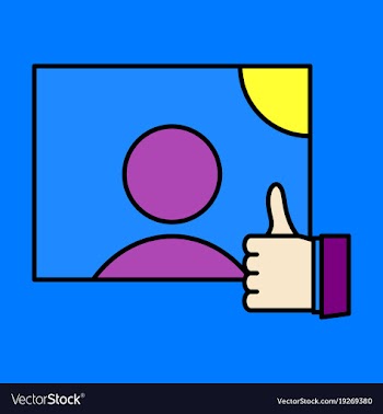 Symbol of finger up thumb up in flat style vector image