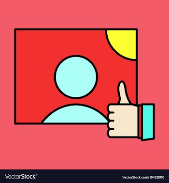 Symbol of finger up thumb up in flat style vector image