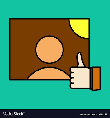 Symbol of finger up thumb up in flat style vector image