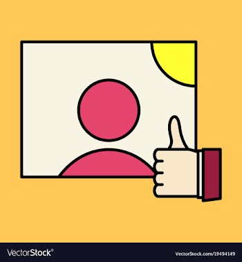 Symbol of finger up thumb up in flat style vector image
