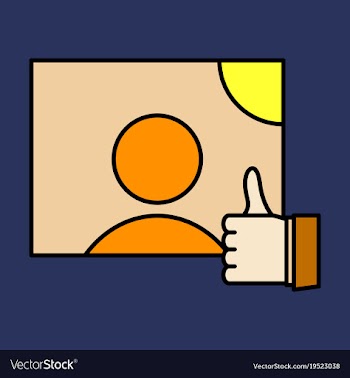 Symbol of finger up thumb up in flat style vector image