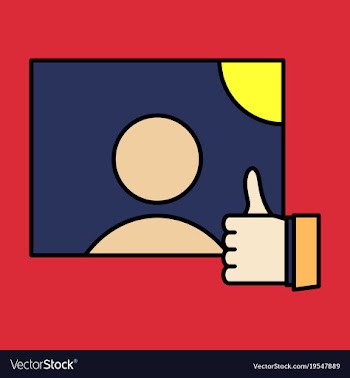 Symbol of finger up thumb up in flat style vector image