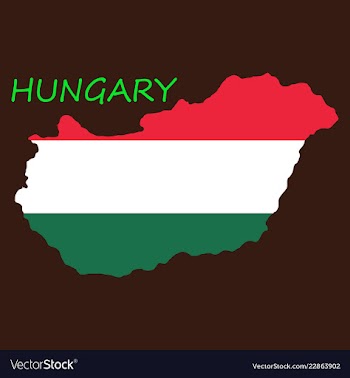 Symbol poster banner hungary map of hungary with vector image