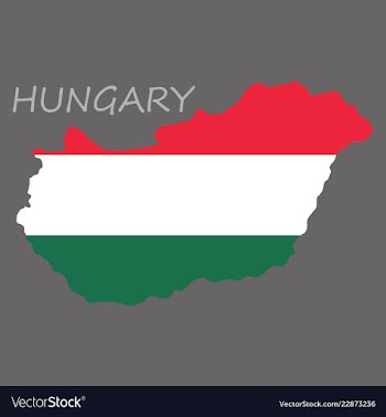 Symbol poster banner hungary map of hungary with vector image
