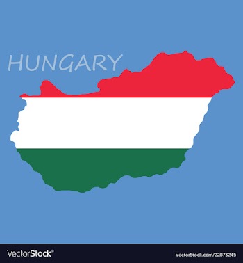 Symbol poster banner hungary map of hungary with vector image
