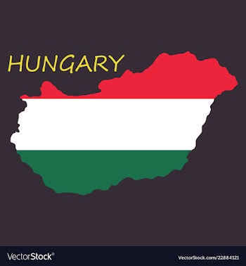 Symbol poster banner hungary map of hungary with vector image