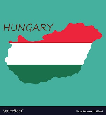 Symbol poster banner hungary map of hungary with vector image