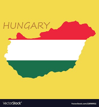 Symbol poster banner hungary map of hungary with vector image