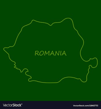 Symbol poster banner romania silhouette romanian vector image
