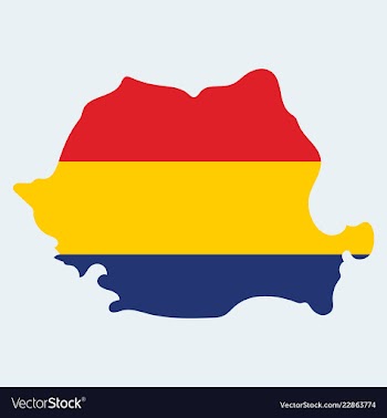 Symbol poster banner romania silhouette romanian vector image