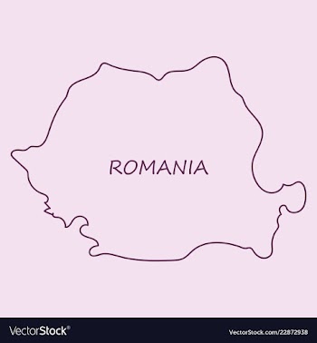 Symbol poster banner romania silhouette romanian vector image