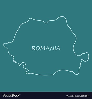 Symbol poster banner romania silhouette romanian vector image