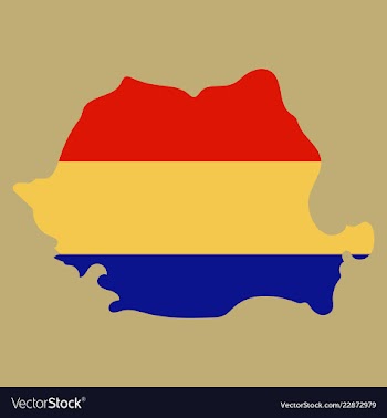 Symbol poster banner romania silhouette romanian vector image