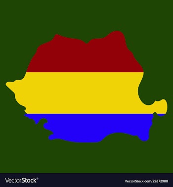 Symbol poster banner romania silhouette romanian vector image