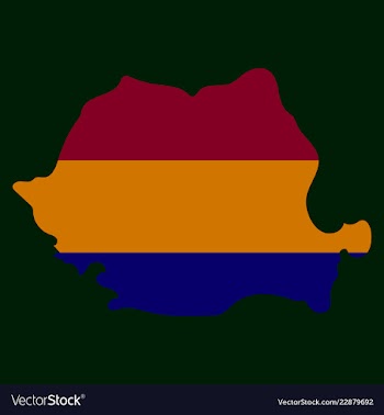 Symbol poster banner romania silhouette romanian vector image