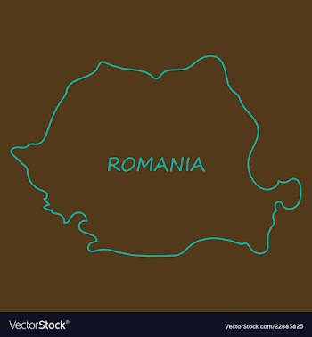 Symbol poster banner romania silhouette romanian vector image
