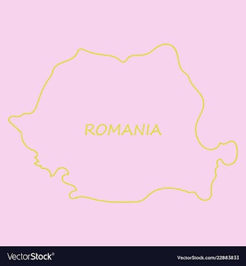 Symbol poster banner romania silhouette romanian vector image