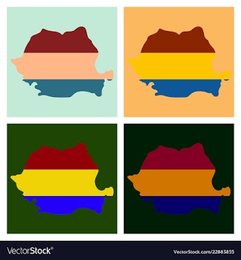 Symbol poster banner romania silhouette romanian vector image