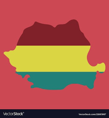 Symbol poster banner romania silhouette romanian vector image