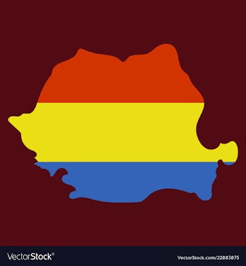 Symbol poster banner romania silhouette romanian vector image
