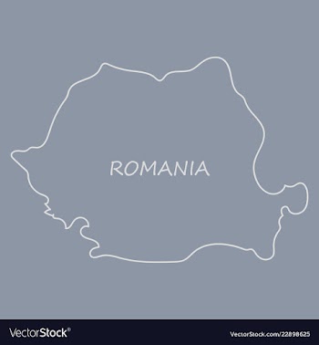 Symbol poster banner romania silhouette romanian vector image