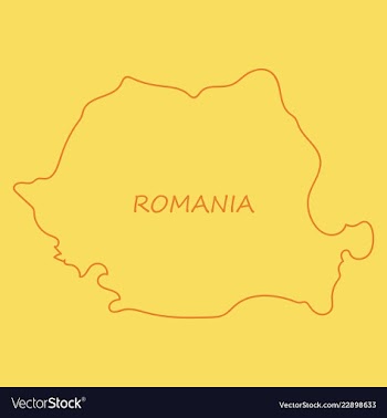 Symbol poster banner romania silhouette romanian vector image