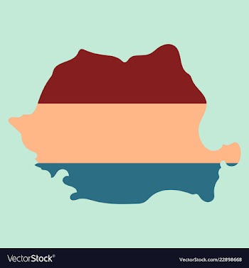 Symbol poster banner romania silhouette romanian vector image